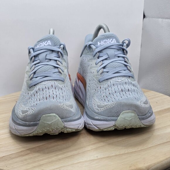 Hoka One One Clifton 8 Women's Size 8B Athletic Running Shoes Blue Fog Plein Air - Picture 2 of 7